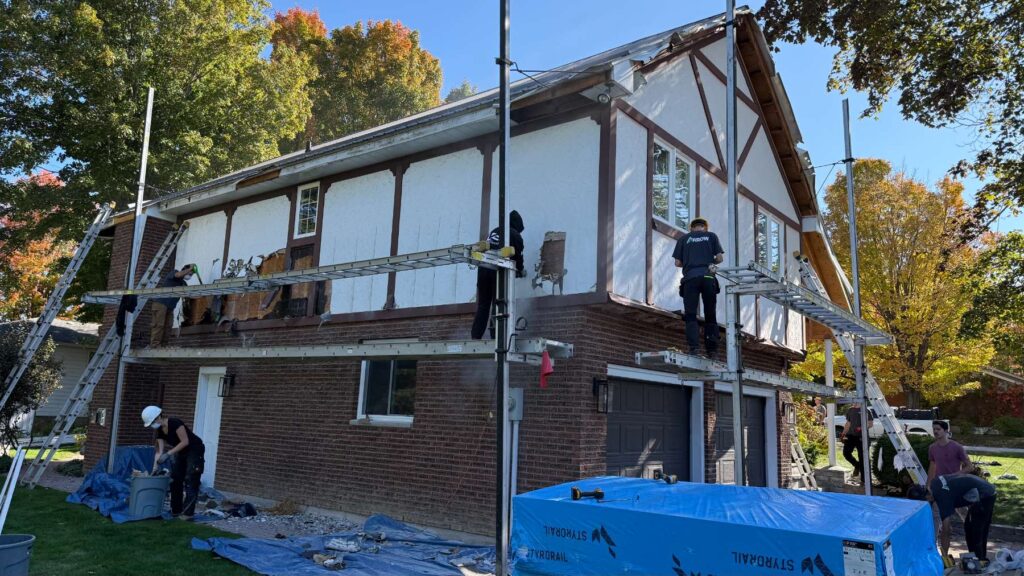 Maitland-lp-smartside-board-batten-install-country-home-exteriors-0252 Home demolition and LP Smartside Board & Batten installation project in Maitland (near Brockville) by Country Home Exteriors