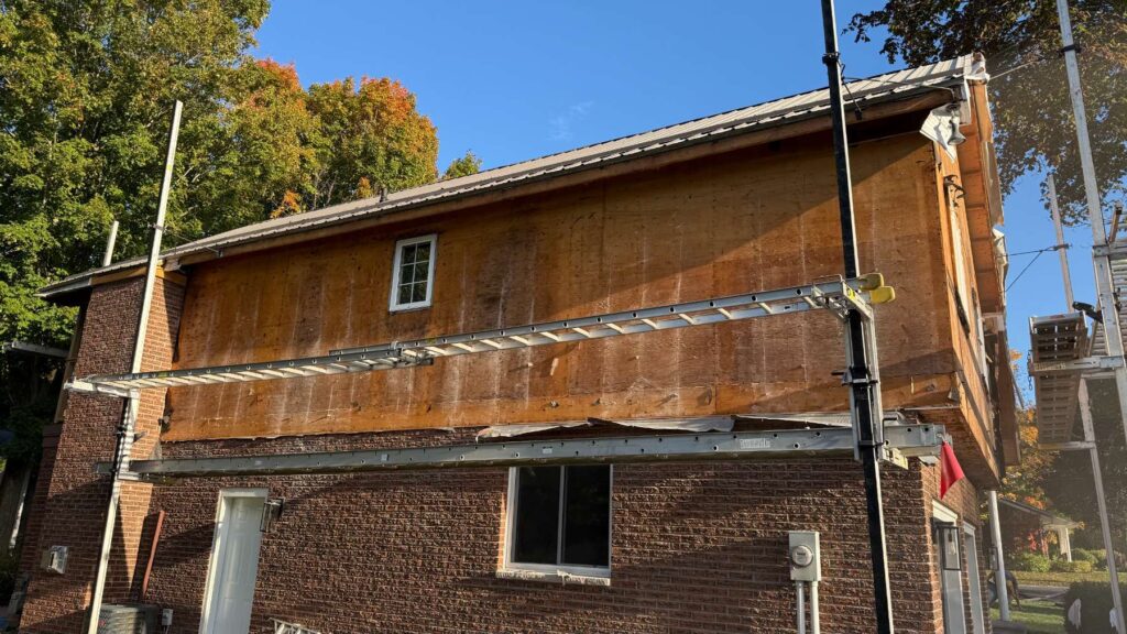 Maitland-lp-smartside-board-batten-install-country-home-exteriors-0263 Home demolition and LP Smartside Board & Batten installation project in Maitland (near Brockville) by Country Home Exteriors