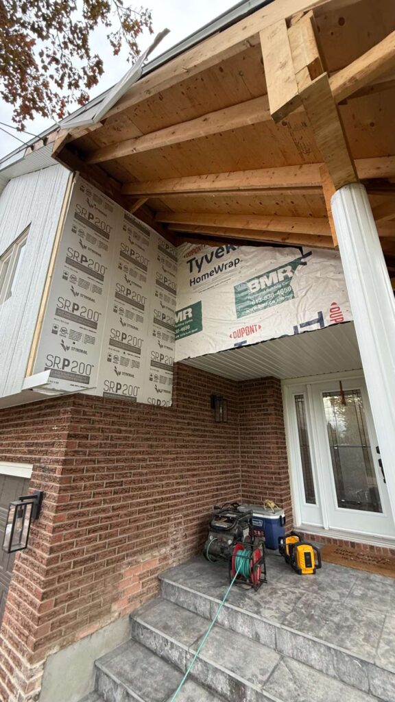 Maitland-lp-smartside-board-batten-install-country-home-exteriors-0367 Home demolition and LP Smartside Board & Batten installation project in Maitland (near Brockville) by Country Home Exteriors