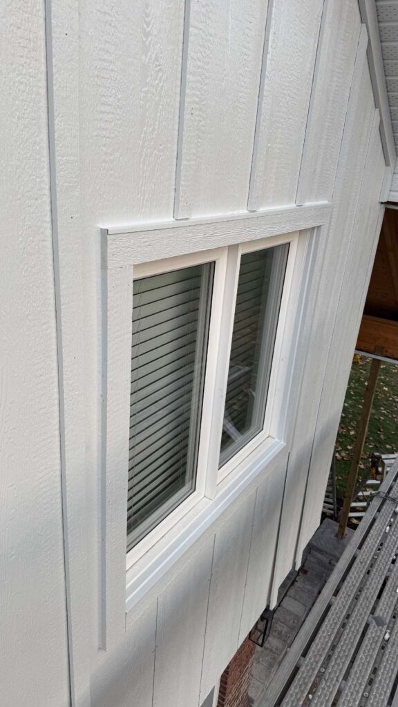 Maitland-lp-smartside-board-batten-install-country-home-exteriors-0411 Home demolition and LP Smartside Board & Batten installation project in Maitland (near Brockville) by Country Home Exteriors