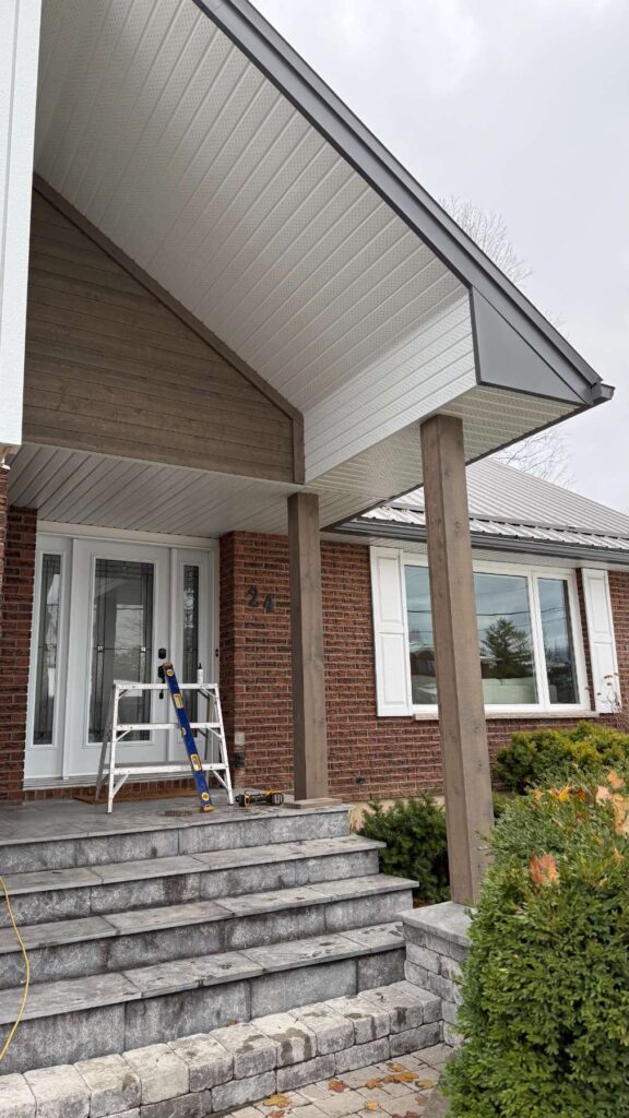 Maitland-lp-smartside-board-batten-install-country-home-exteriors-0786 Home demolition and LP Smartside Board & Batten installation project in Maitland (near Brockville) by Country Home Exteriors