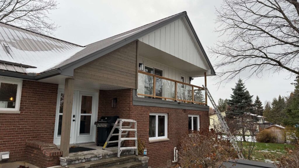 Maitland-lp-smartside-board-batten-install-country-home-exteriors-0792 Home demolition and LP Smartside Board & Batten installation project in Maitland (near Brockville) by Country Home Exteriors